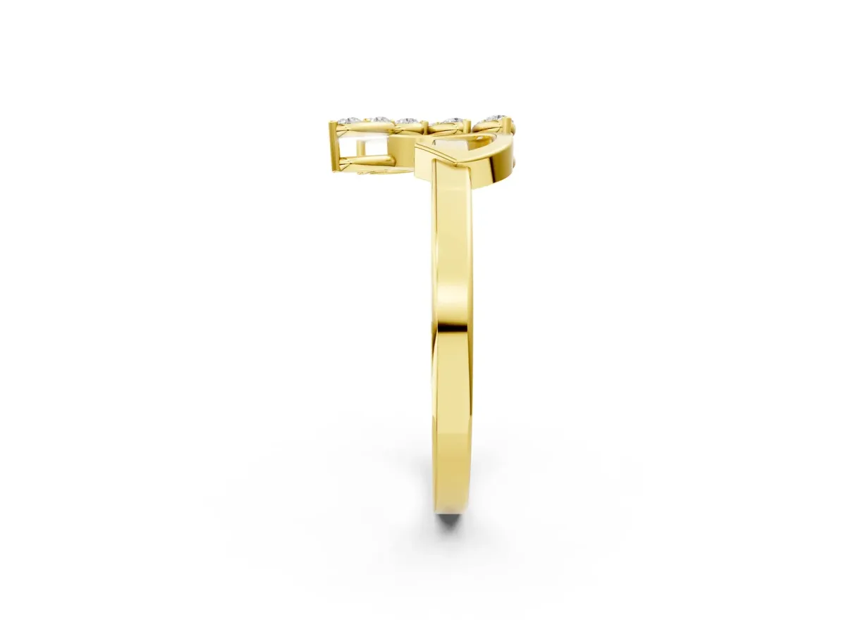 Round Diamond Milgrain Eternity Band with Channel Setting Yellow gold