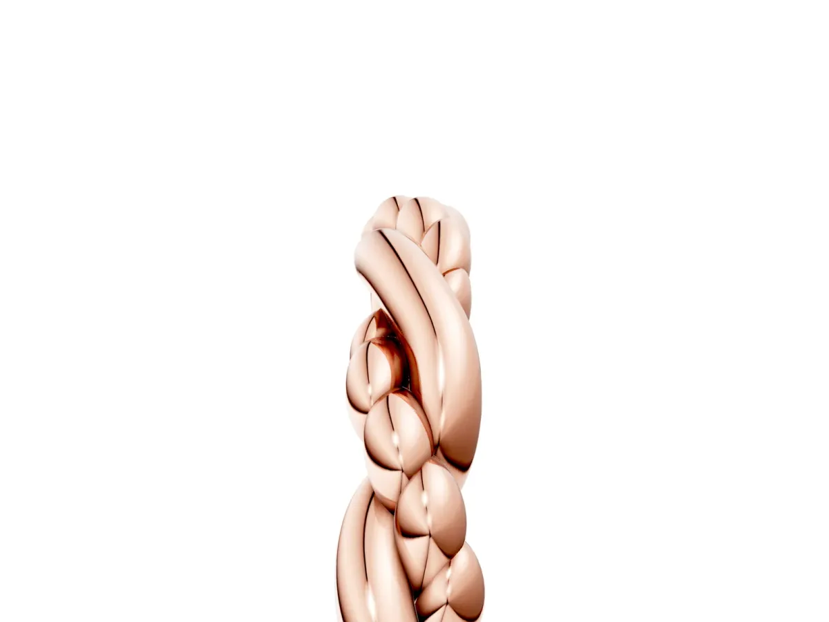 Twisted Rope Solitaire Band Rose gold