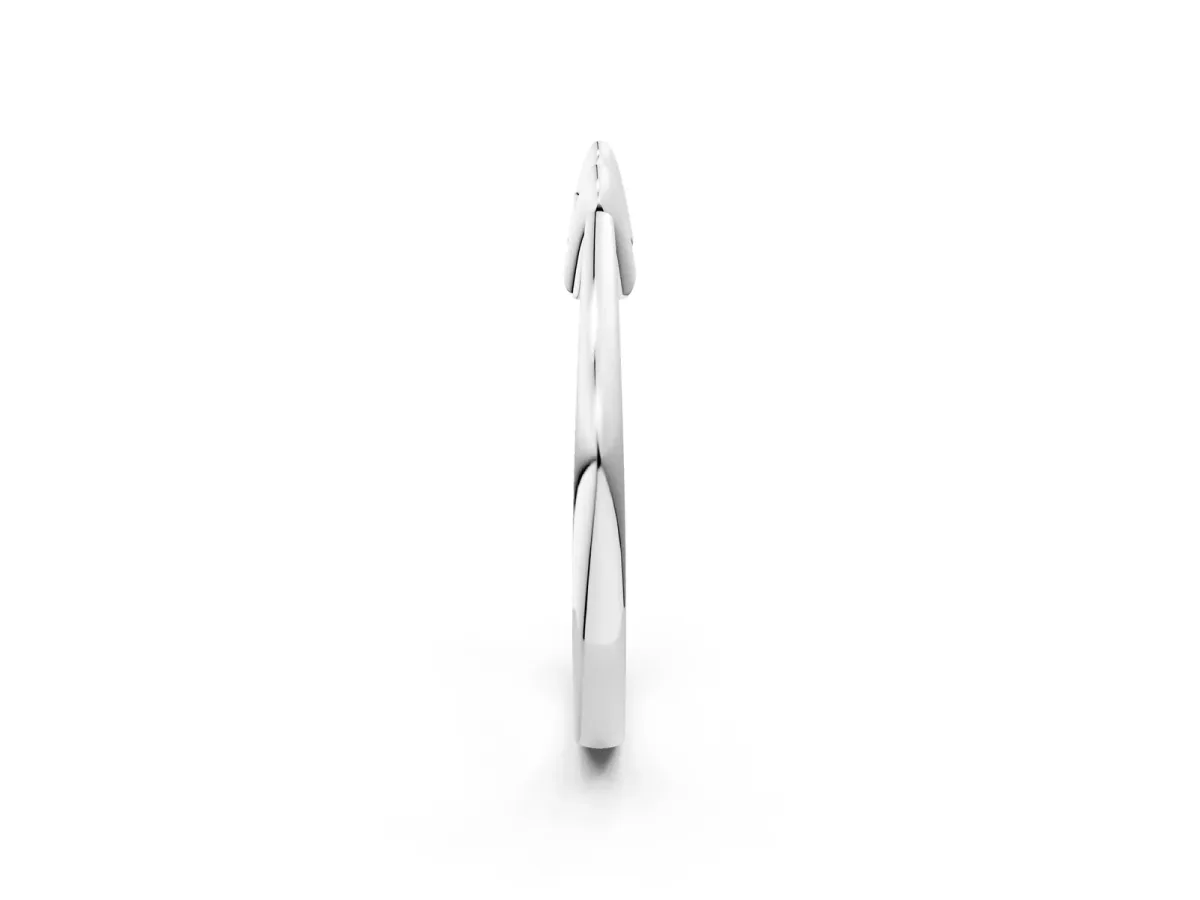 Bamboo-Inspired Plain Metal Band Platinum