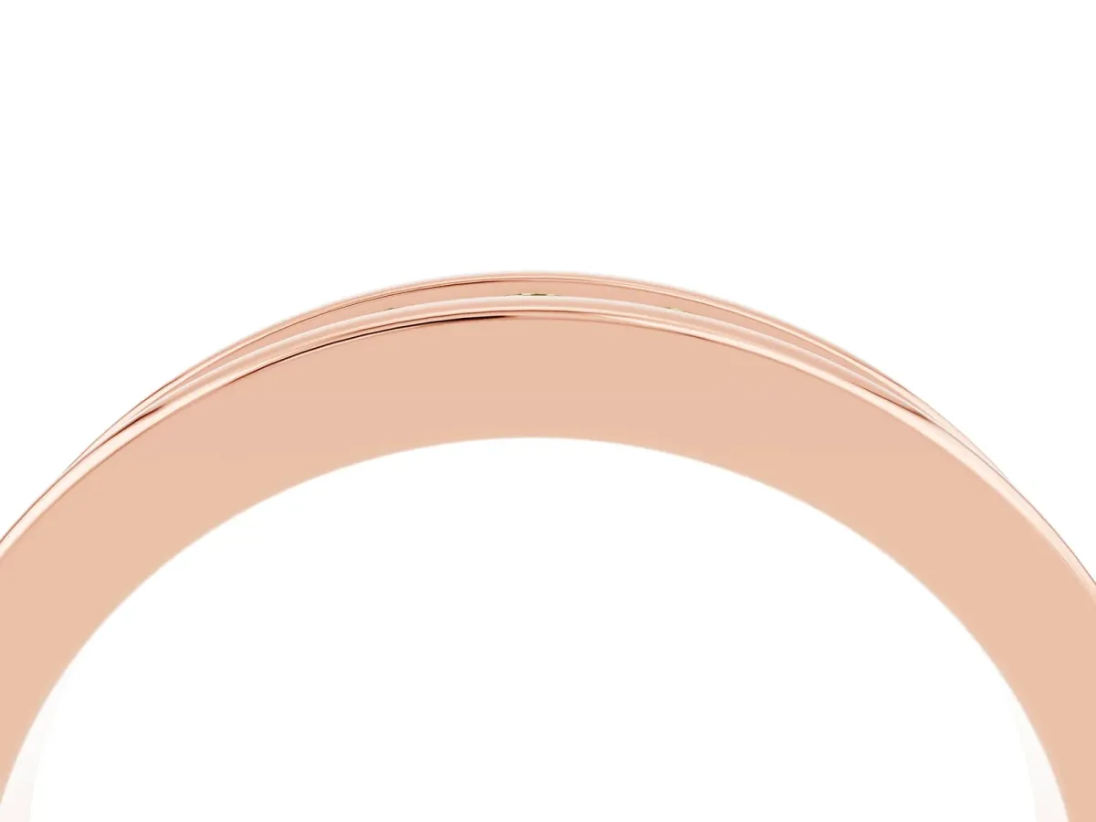 Channel Set Round Peridot Eternity Band Rose gold