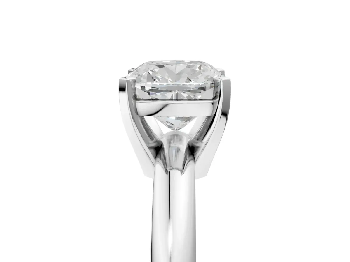Emerald Cut Diamond Eternity Band with Shared Prong Setting Rose gold