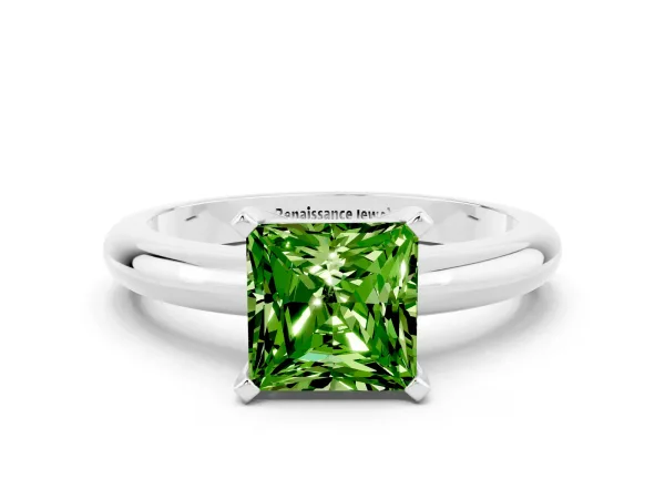 Oval Diamond Twisted Solitaire Ring Platinum