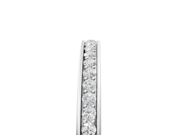 Round Diamond Pavé Set Eternity Band with Channel Setting Platinum