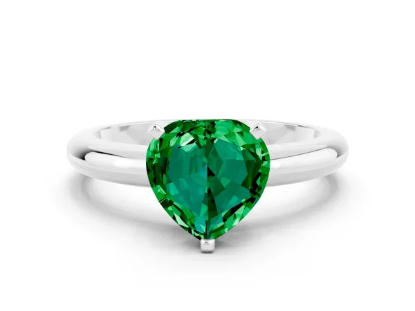Old Mine Elongated Cushion Diamond East-West Bezel Set Four Claw Solitaire Ring White gold