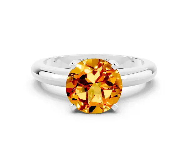 Oval and Pear Toi Moi Ring with Prong Setting and Plain Band Rose gold