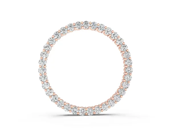 Round Diamond Eternity Pendant with Prong Setting Rose gold