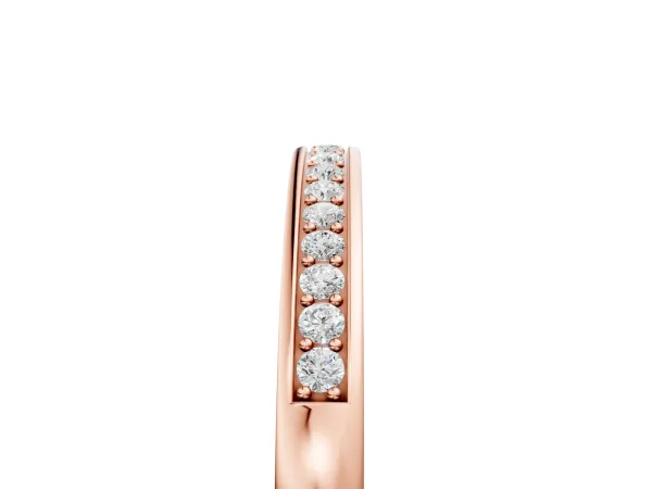Round Diamond Half Eternity Pavé Band Rose gold