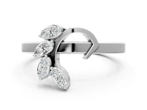 Round Diamond Milgrain Eternity Band with Channel Setting White gold